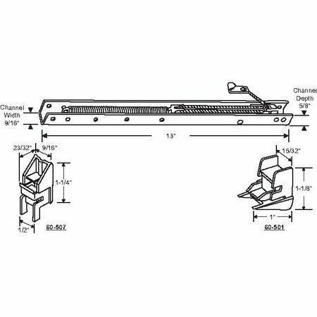 STRYBUC 13in Window Channel Balance 60-122-1